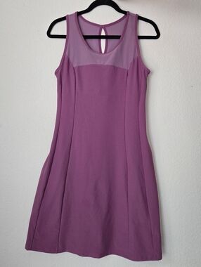Purple Sleeveless A-Line Dress